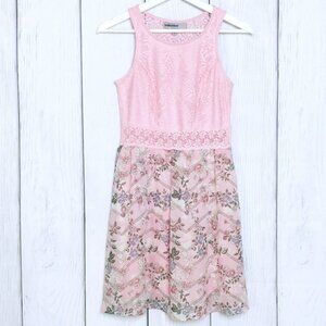 Bailey Blue Pink Floral Lace Dress